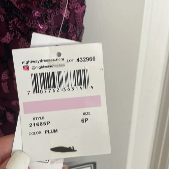 NWT Plum Sequin Dress - Picture 5 of 7